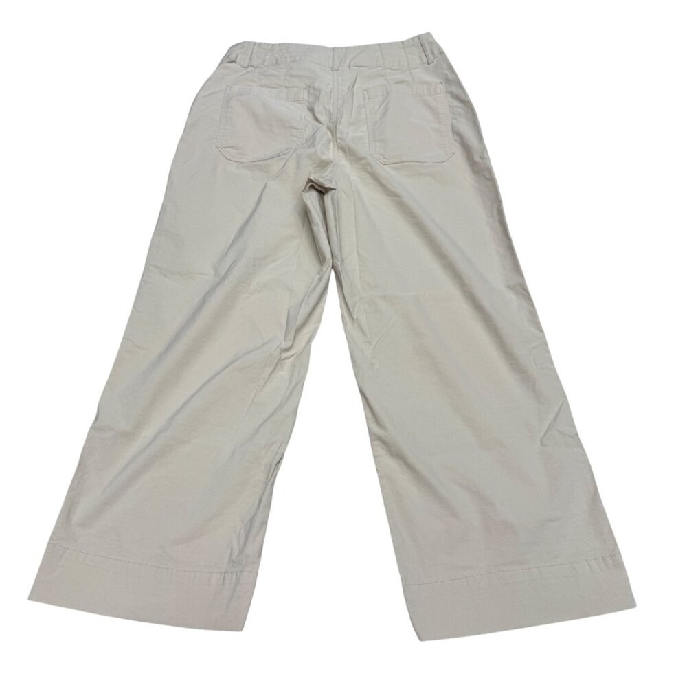 Nicole Millar NY Women's Wide Leg Beige Pants Front Patch Pockets, Size 8 - Picture 2 of 11